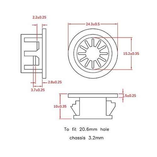20.6mm スナップブッシング(100
