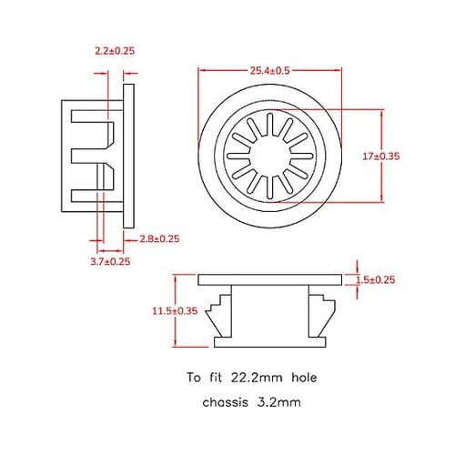 22.2mm スナップブッシング(100