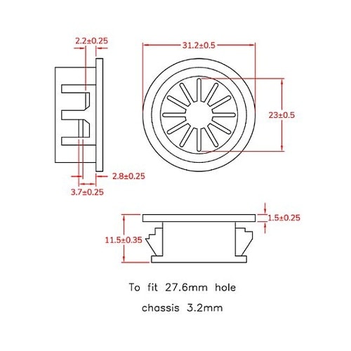 27.6mm スナップブッシング(100