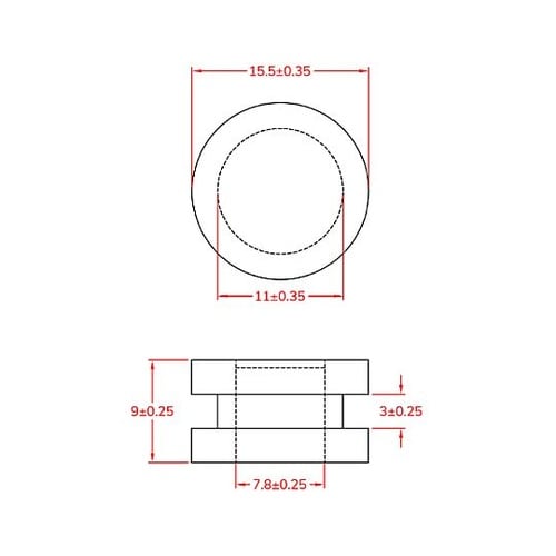 11.0mm 膜付グロメット(100個)