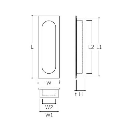 105x 26 mm 引戸取手(木製)
