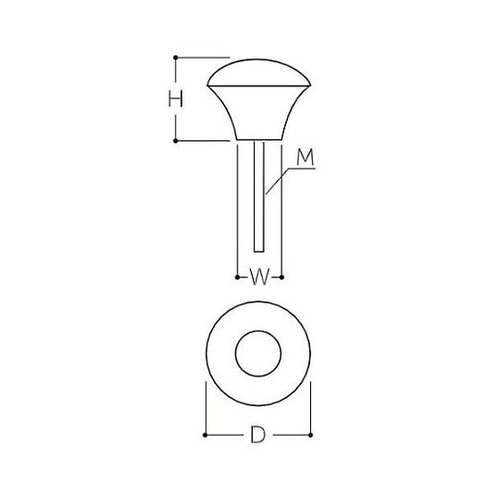 φ40x22mm/M4 つまみ(木製/ね