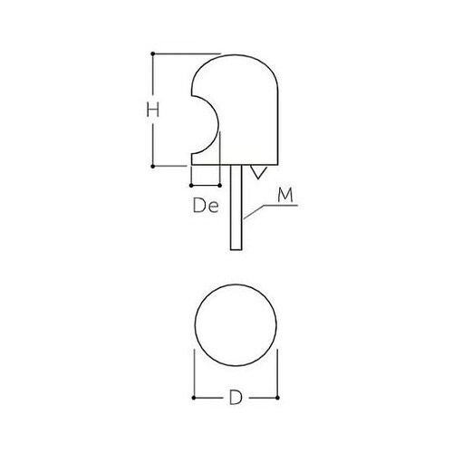 φ22x30mm/M4 つまみ(木製/ね