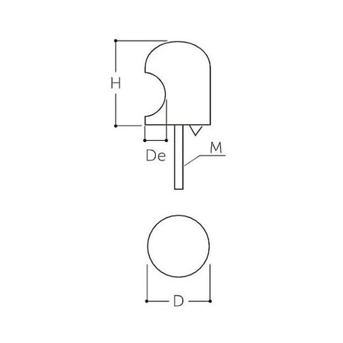 φ25x32mm/M4 つまみ(木製/ね
