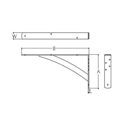 300x150x38mm 強力棚受(鋼板