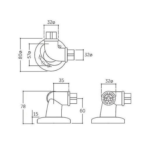 φ32x80x78mm メイクコーナーブ