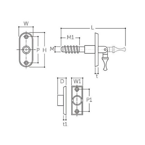 28−33mm/62mm 中折ねじ締錠(