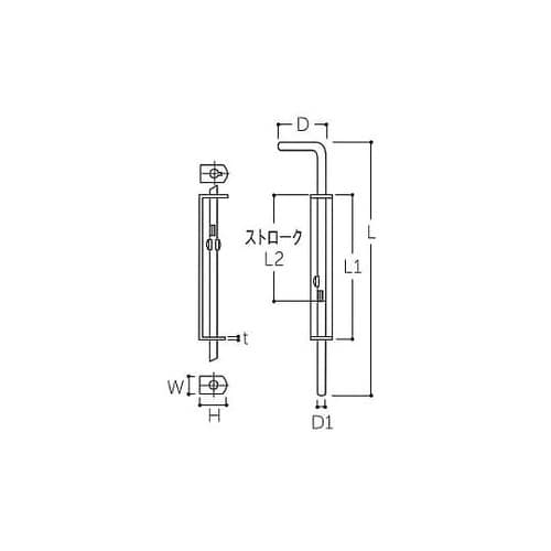 φ13x360mm 門落し(スチール製)