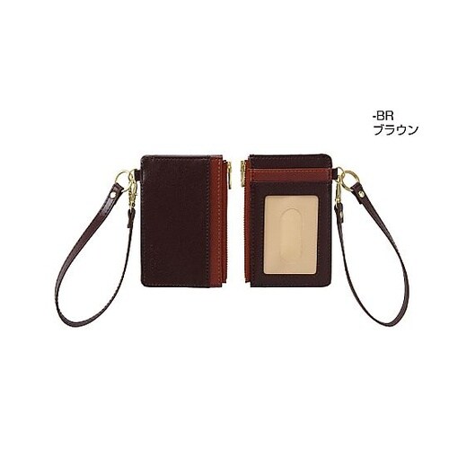 カードホルダー(ストラップ付/ブラウン)