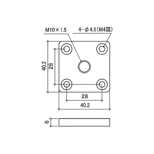 40角用 エンドプレート(M10x1.5