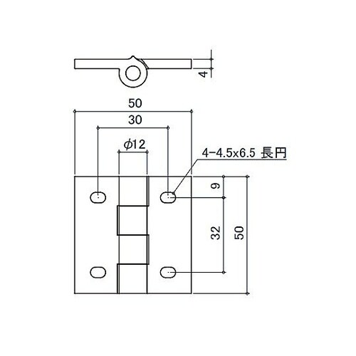 50x 50mm 30角用アルミ丁番 E
