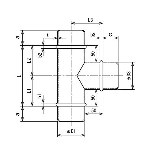 φ150mm スパイラルT管 EA997