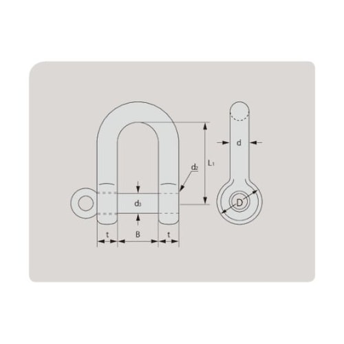 捻込シャックル 電気 25MM(3010