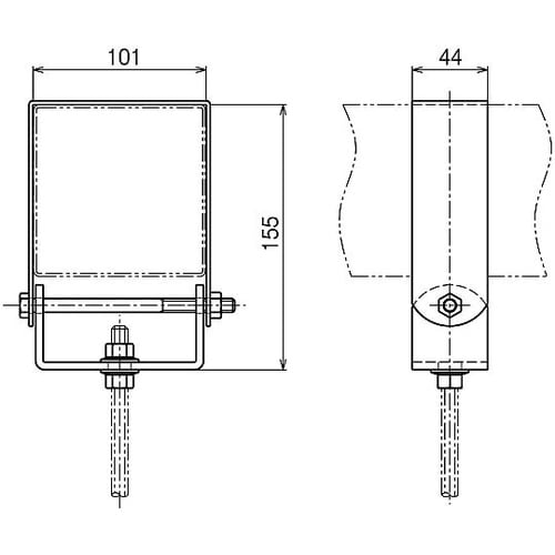 角パイプ用吊り金具 1箱(10個入) G
