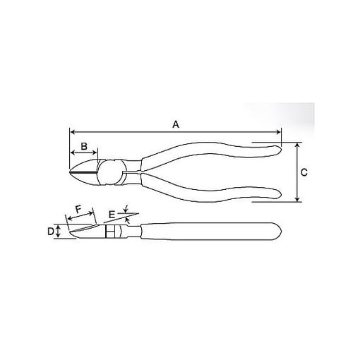 175mm 電工ニッパー EA536GF