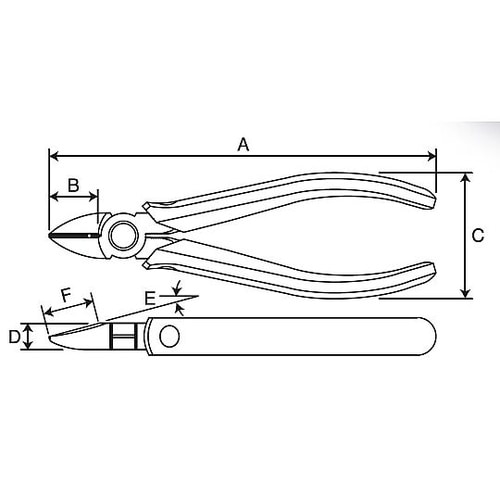 150mm 電工ニッパー(砲金構造/蓄光