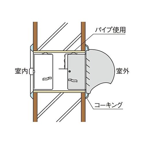 197−217mm 丸型ガラリ(防火ダン