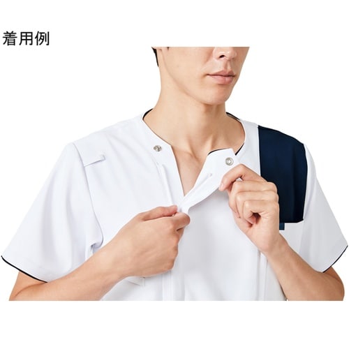 メンズジップスクラブR ホワイト×ダーク