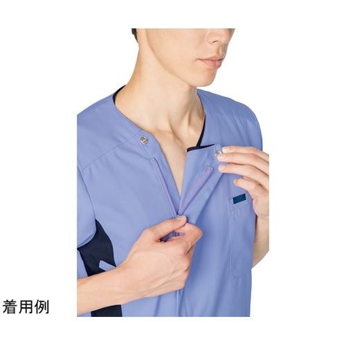 メンズジップスクラブR サックス×ダーク