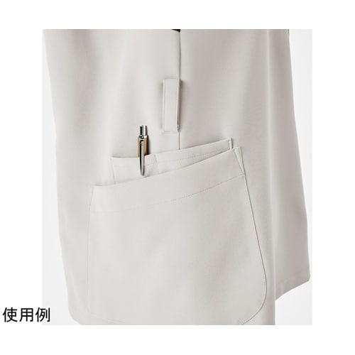 ジップアップスクラブR ライトグレー×チ