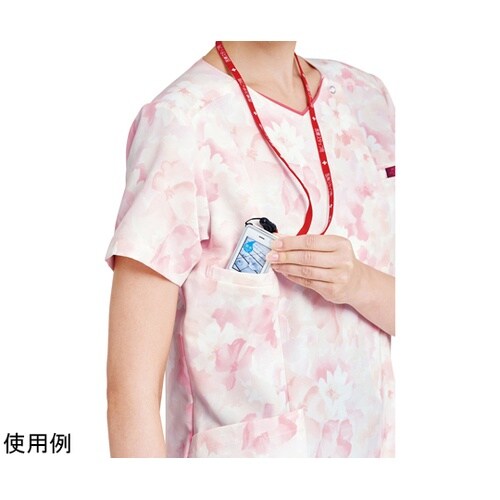 花柄ジップスクラブR ピンク 4L 70