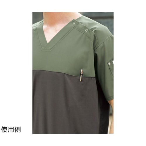 スクラブ セージグリーン×ガンメタ S