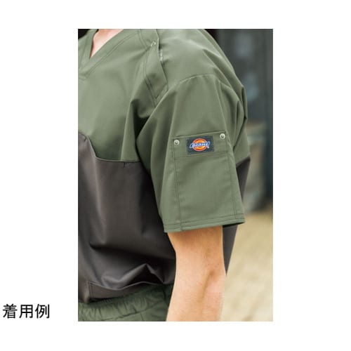 スクラブ セージグリーン×ガンメタ M