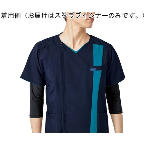 メンズカットソー(8分袖)ブラック L