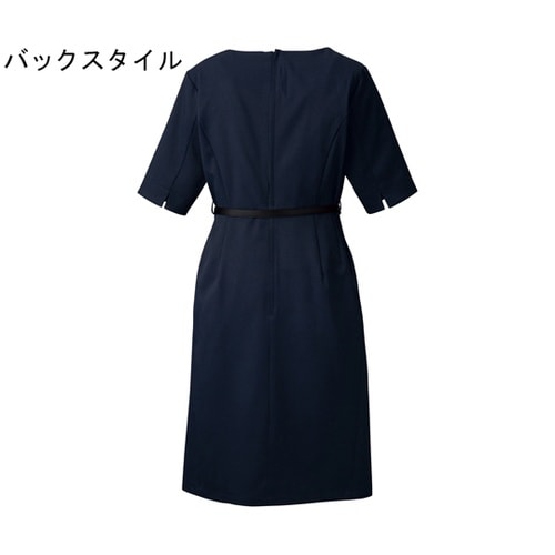 ベルト付きワンピース ダークネイビー 4