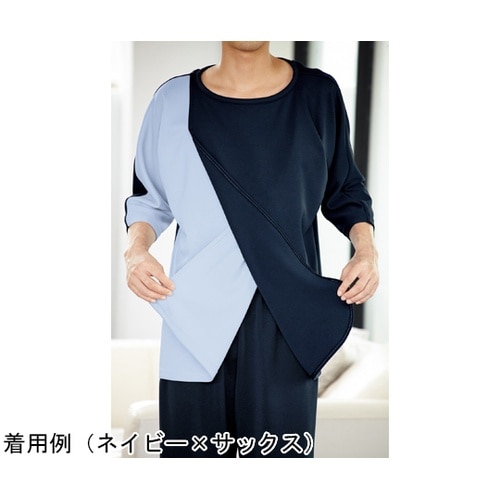 プルオーバー ネイビー×サックス M 7