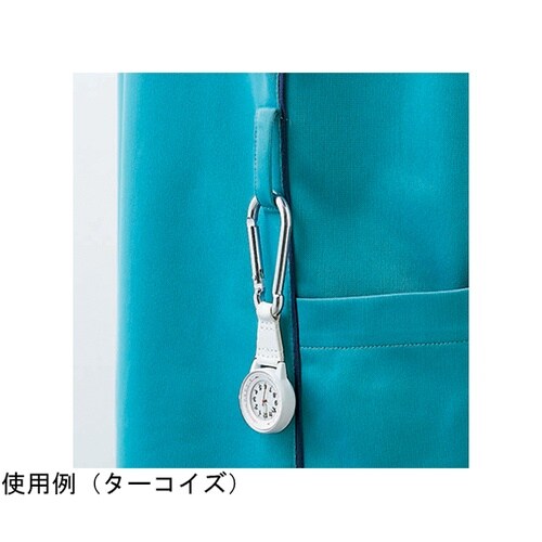 スクラブ レディス 半袖 ブルー×ネイビ