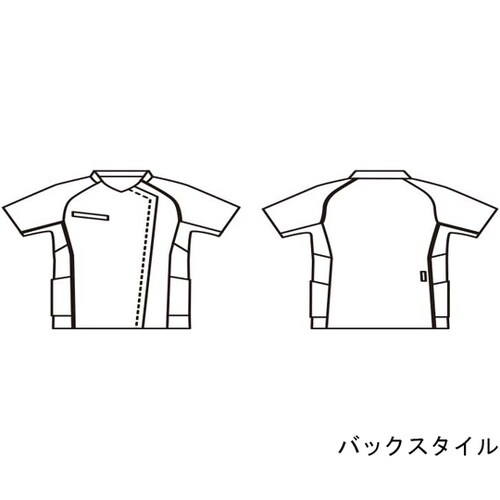 スクラブ レディス 半袖 バーガンディ×