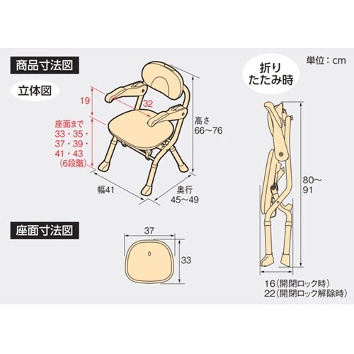 楽らく開閉シャワーベンチS コンパクトレ