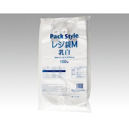 PS レジ袋 M 乳白 100枚×20パ