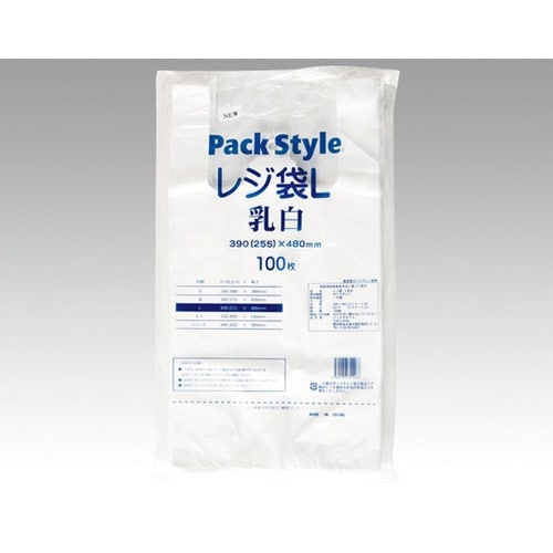 PS レジ袋 L 乳白 100枚×10パ