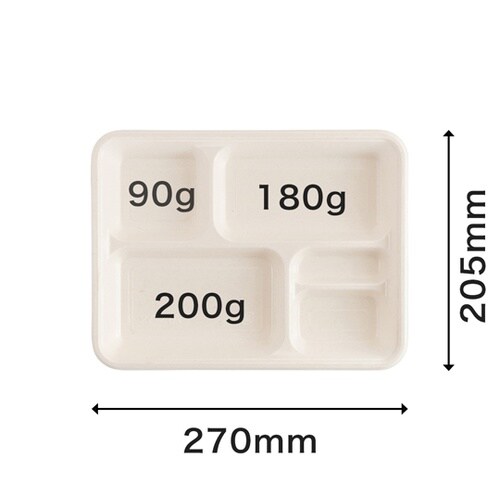 WB麦バガス 弁当容器 27−21A ラ