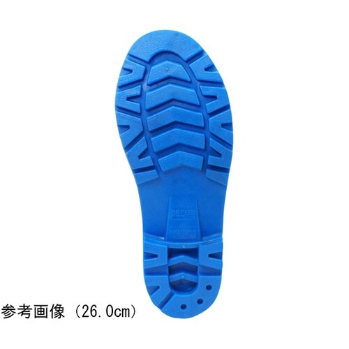 PVCフード付作業長靴 ブラック×ブルー