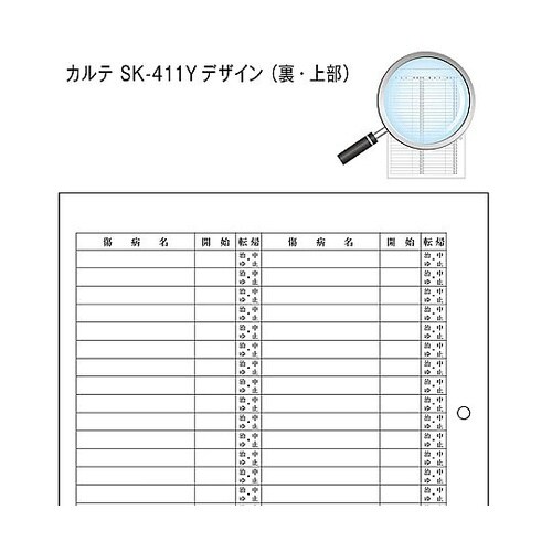 カルテ1号 A4 SK−411Y 穴あき