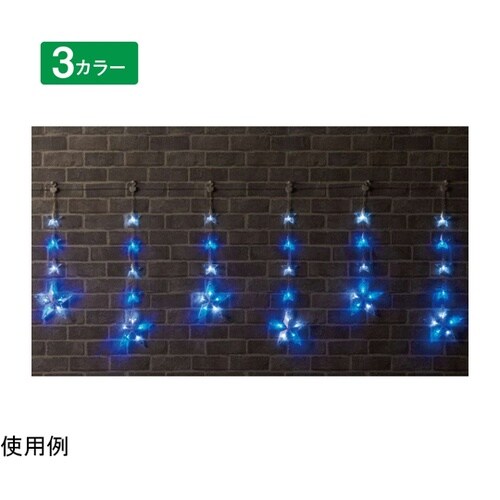 LED6連モチーフカーテンライト 61球
