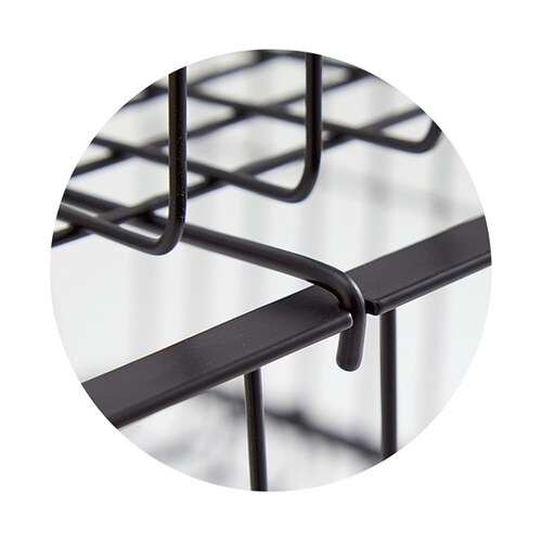 スタッキングワイヤーラック ブラック3段