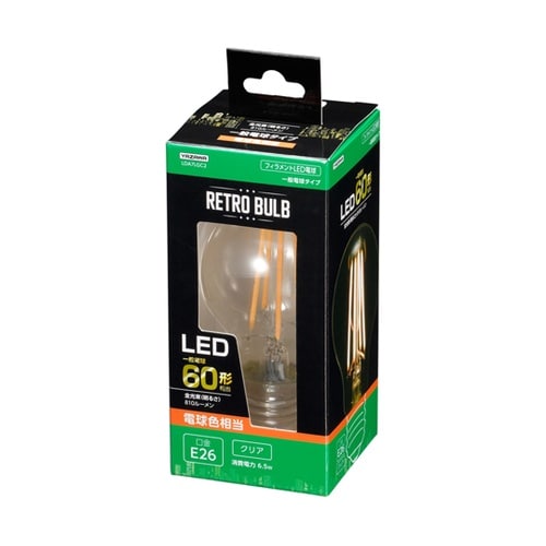 フィラメントLED 60形 E26 LD