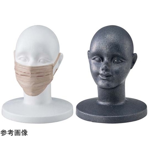 マネキンヘッド 耳あり 黒 61−798