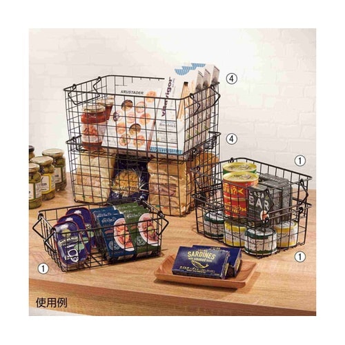 スタッキングワイヤーバスケット ホワイト