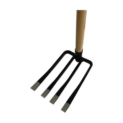 豊穣 三重型四本備中鍬全鋼 1050柄付