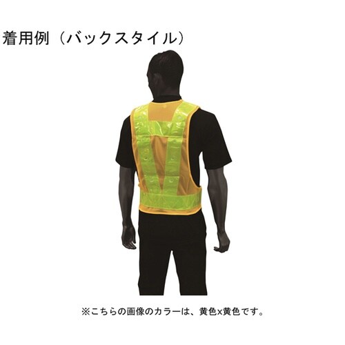 安全ベストLED 紺×銀 F #0304