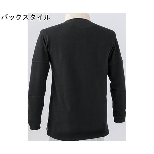 長袖ラガーシャツ クロ L #1250−