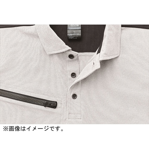 リフレクション半袖ポロ シロ 4L #1