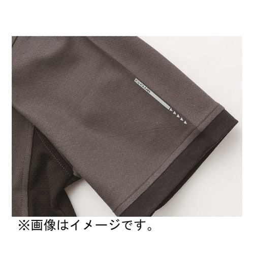 リフレクション半袖ポロ クロ 6L #1