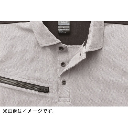 リフレクション半袖ポロ 銀 S #171