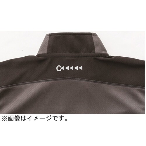 ZIP長袖ポロ シロ 6L #1720−